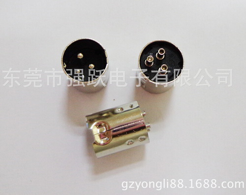 車(chē)針一細(xì)兩粗MINIDIN中丁3PIN連接器公頭