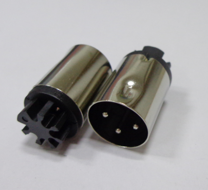 鉚壓式大DIN3PIN公頭M8連接器